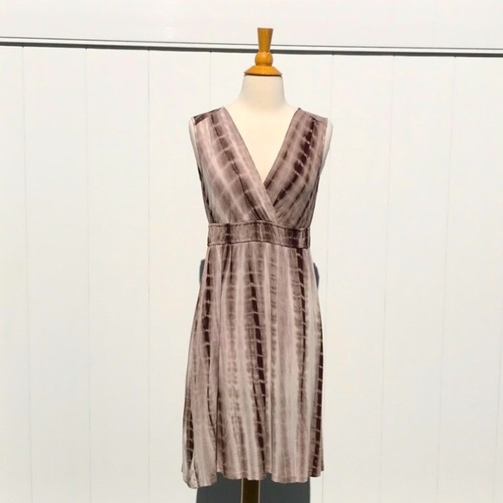 Spense Tie Dye V-Neck Empire Waist Sleeveless Tank Dress Size Medium